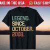 Legend Since October 2008 13 Years Old Tee Shirt