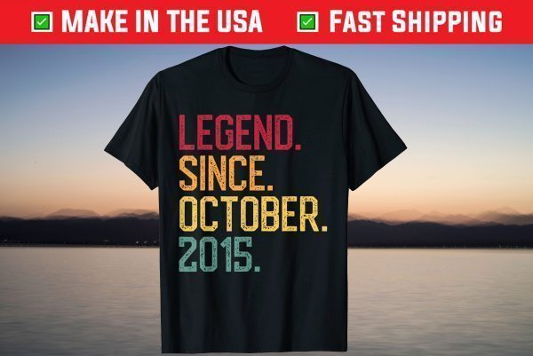 Legend Since October 2015 6th Birthday 6 Years Old Tee Shirt