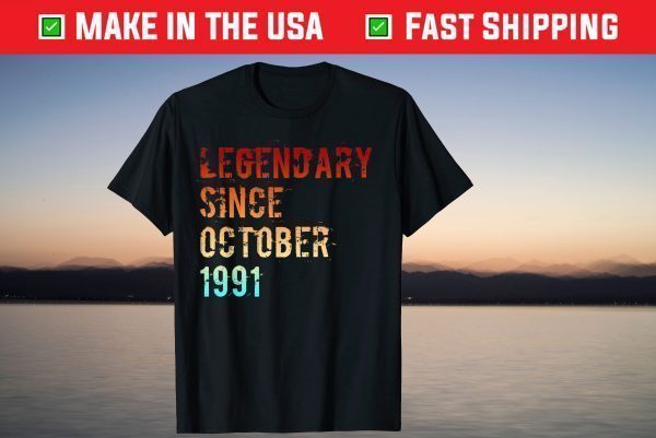 Legendary Since Bday October 1990 30th Birthday T-Shirt