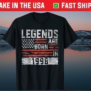 Legends Born In 1998 23rd Birthday 23 Years Old Tee Shirts