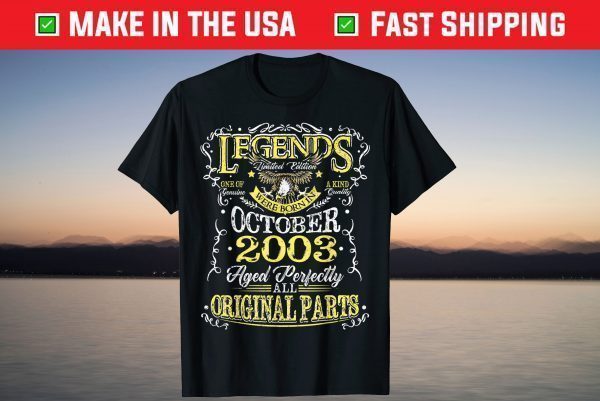 Legends October 2003 18th Birthday 18 Years Old Tee Shirt