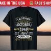 Legends Were Born In October 1949 72Th Birthday Gift T-Shirt