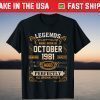 Legends Were Born In October 1981 40Th Birthday Shirt