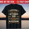 Legends Were Born In October 1991 30Th Birthday T-Shirt