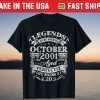 Legends Were Born In October 2001 20th Birthday T-Shirt