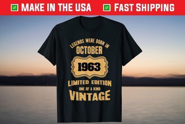 Legends were born in October 1963 58th Birthday Shirt