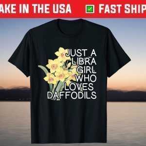 Libra Daffodil Flower Zodiac September October Birthday Tee Shirt