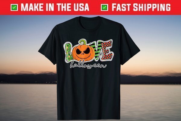 Love Halloween Pumpkin, Halloween Party Outfit 2021 T-Shirt