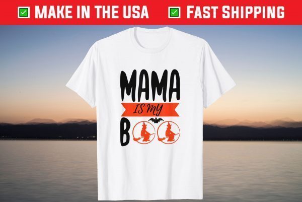 Mama Is My Boo Witch Bat Halloween Costume Party T-Shirt