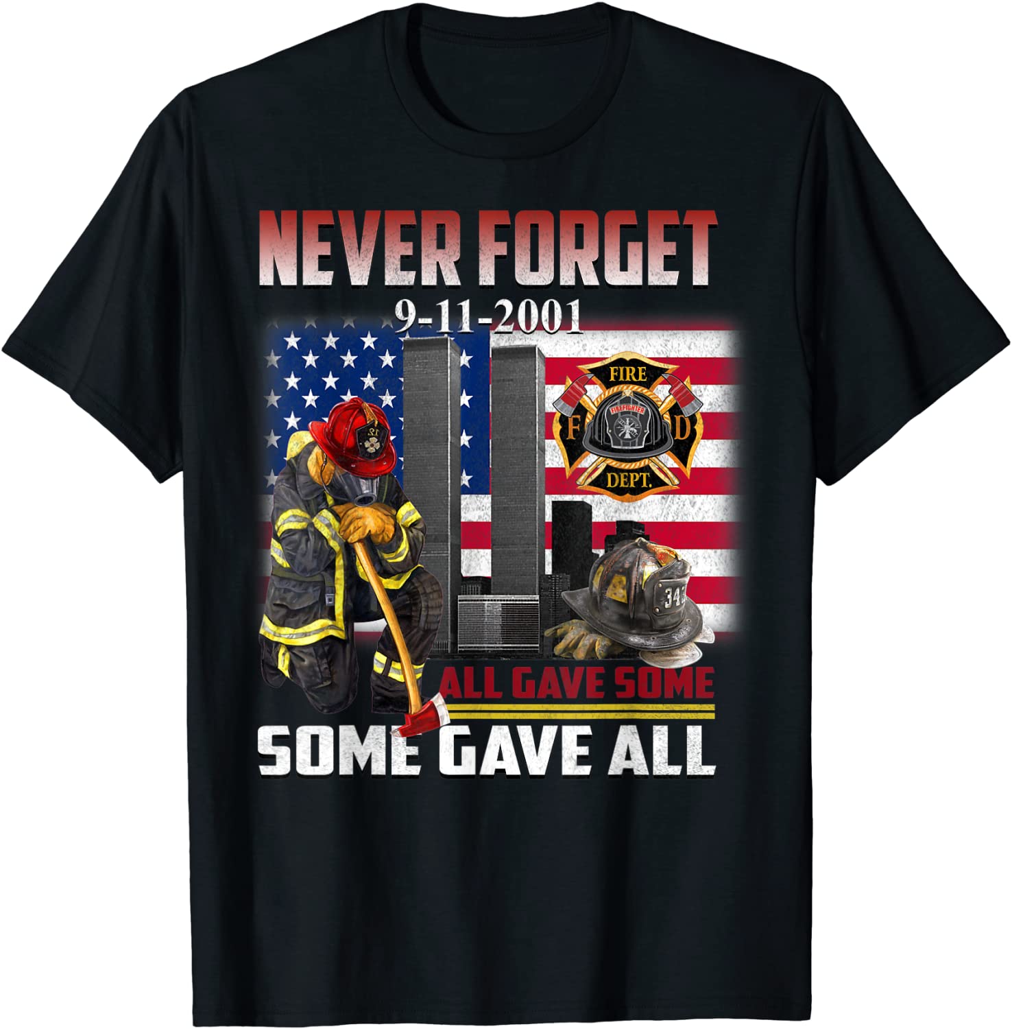 Never Forget Some Gave All 20 Year 911 Memorial Us 2021 Shirt