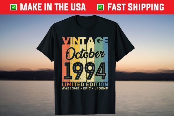 October 1994 27th Birthday 27 Years Old T-Shirt