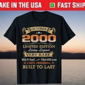 October 2000 Limited Edition Living Legend 21th Birthday T-Shirt
