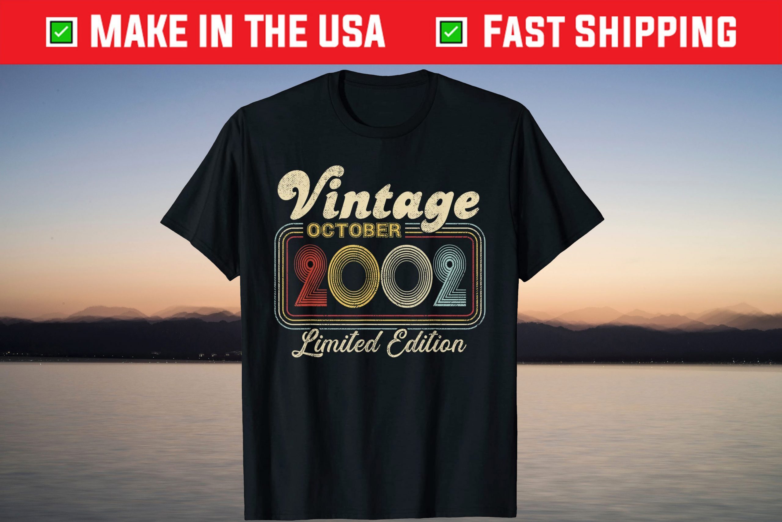 October 2002 Limited Edition 19th Birthday 19 Year Old T-Shirt October 2002 Limited Edition 19th Birthday 19 Year Old T-Shirt