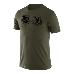 Olive Air Force Falcons Rivalry Badge Legend T-Shirt