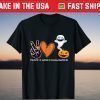 Peace Love Halloween Pumpkin Cute Ghost Heart Cute Shirt