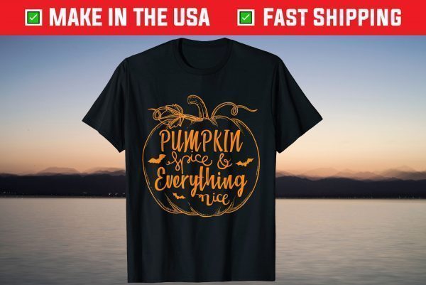 Pumpkin Spice Everything Nice Love Fall Autumn T shirt