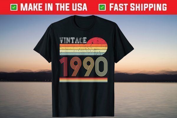 Retro Vintage 90's Birthday 1990 Tee Shirt
