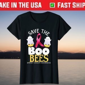 Save The Boo Bees Breast Cancer Awareness Halloween Ghosts T-Shirt