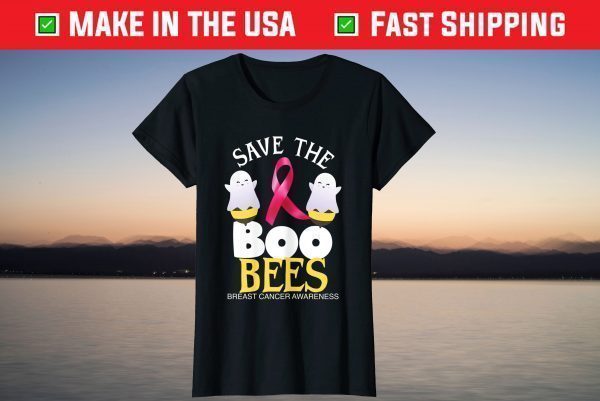 Save The Boo Bees Breast Cancer Awareness Halloween Ghosts T-Shirt