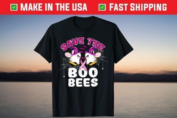 Save The Boo Bees Breast Cancer Awareness Halloween Pink T-Shirt