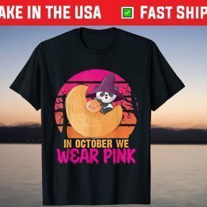 Sloth Pumpkin Halloween Breast Cancer Awareness T-Shirt