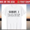Sorry I-DGAF Funny Hidden Message Guitar Chords For Lover 2021 Shirt