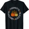 Thankful Grateful Blessed - Pumpkin Leopard Tee Shirt