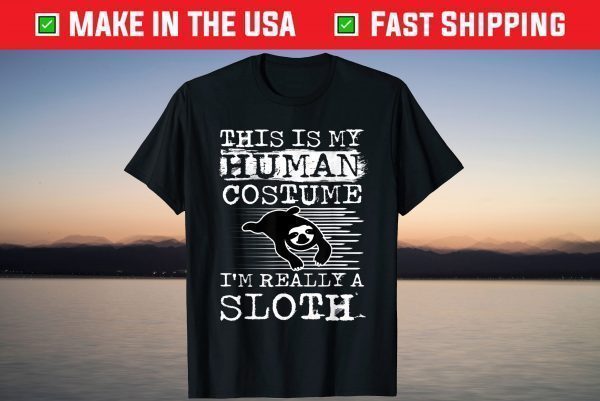 This Is my Human Costume I'm Really a sloth Halloween T-Shirt