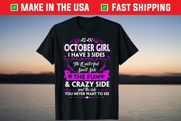 Three Sides October Girl T-Shirt