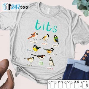 Tits Bearded Willow Great Blue Coal Marsh Long Tailed Cesrted Tee Shirt