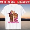 Together We Fight Pink Ribbon Breast Cancer Warrior Support T-Shirt