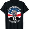 Donald Trump Everything Woke Turns To Shit Us Flag Tee Shirt