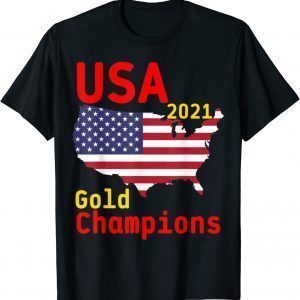 USA 2021 Gold Champions Football Team Official Shirt