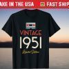 Vintage 1951 70th Birthday Cassette Tee Shirt