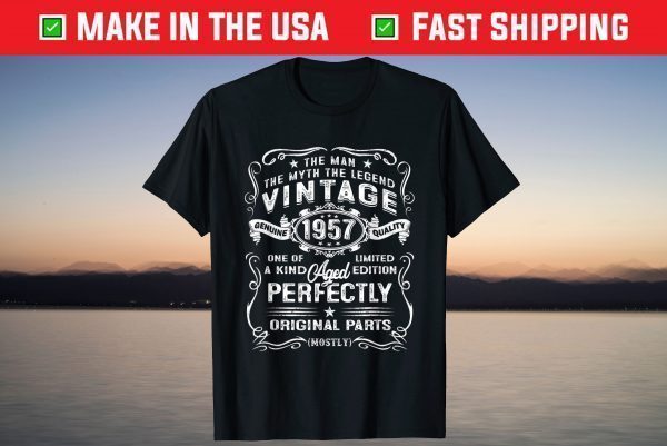 Vintage 1957 Man Myth Legend 64Th Birthday 64 Years Old T-Shirt