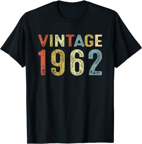 Vintage 1962 60Th Birthday 60 Years Old Shirt