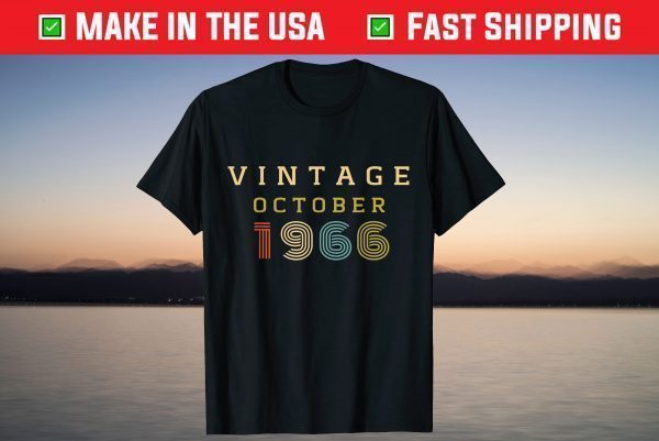 Vintage 1966 October 54 Year Old Birthday T-Shirt