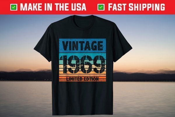 Vintage 1969 Born in 1969 52nd Birthday 52 Years Old T-Shirt