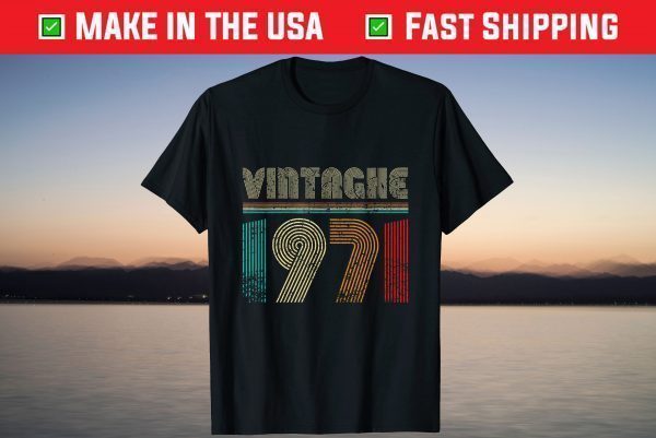 Vintage 1971 Retro 50 Years Old 50th Birthday T-Shirt