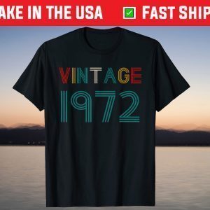 Vintage 1972 Retro 49 Years Old Shirt