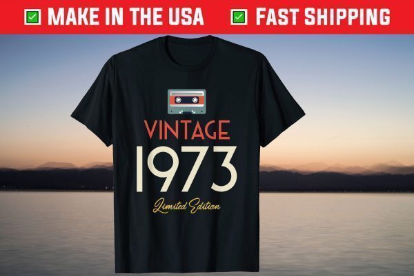 Vintage 1973 48th Birthday Cassette Tee Shirt