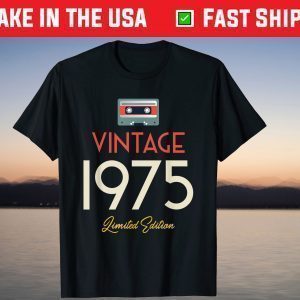 Vintage 1975 46th Birthday Cassette 2021 Shirt