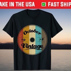 Vintage 1978 40th October Birthday Tee Shirt