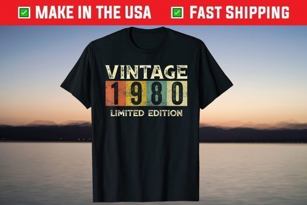 Vintage 1980 Limited Edition 41st Birthday T-Shirt