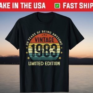 Vintage 1983 Limited Edition 38 Years Old 38th Birthday T-Shirt