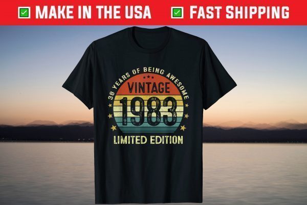 Vintage 1983 Limited Edition 38 Years Old 38th Birthday T-Shirt