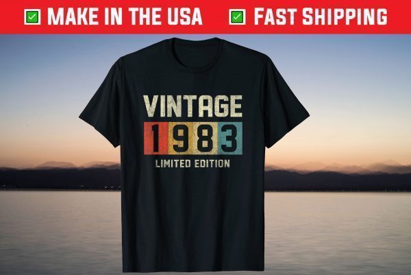 Vintage 1983 Limited Edition 38th Birthday 38 Years Old Us 2021 Shirts