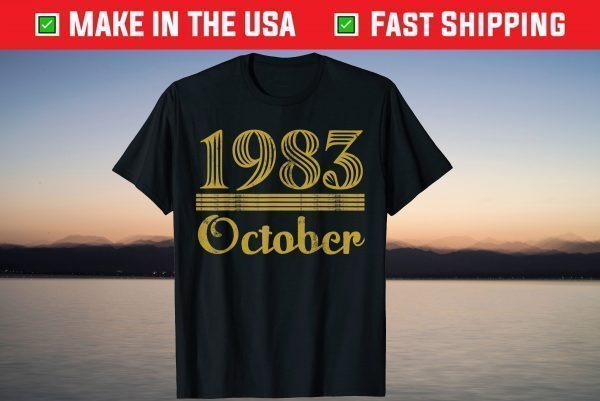 Vintage 1983 October 38th Birthday 2021 Shirt