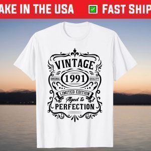 Vintage 1991 Limited Edition 30th Birthday 30 Years Old T-Shirt