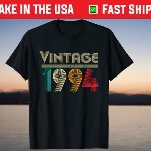 Vintage 1994 Retro 27 Years Old 27th Birthday Tee Shirt